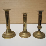 Set of 6 brass candlesticks