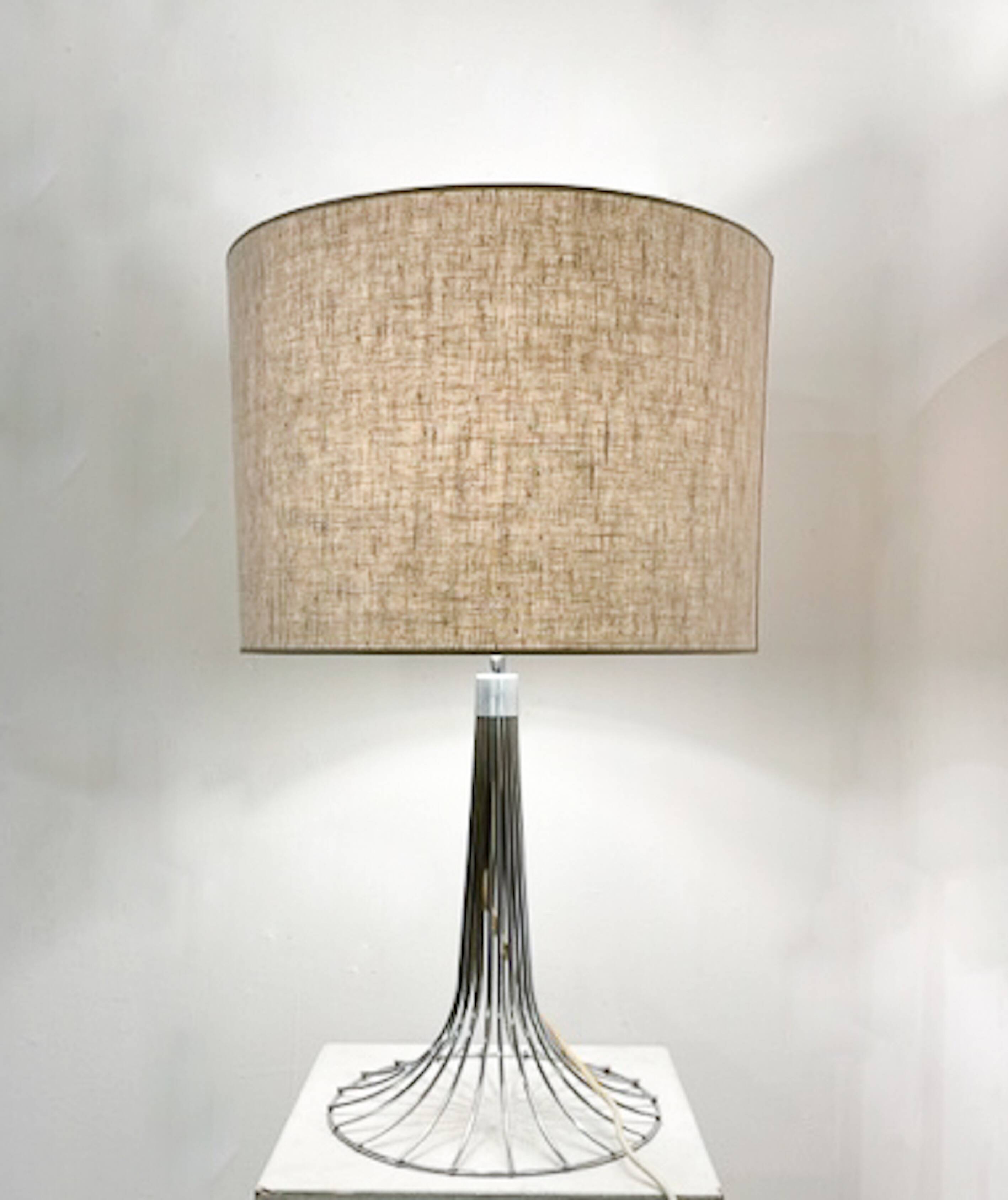 Space Age chrome lamp from the 1970