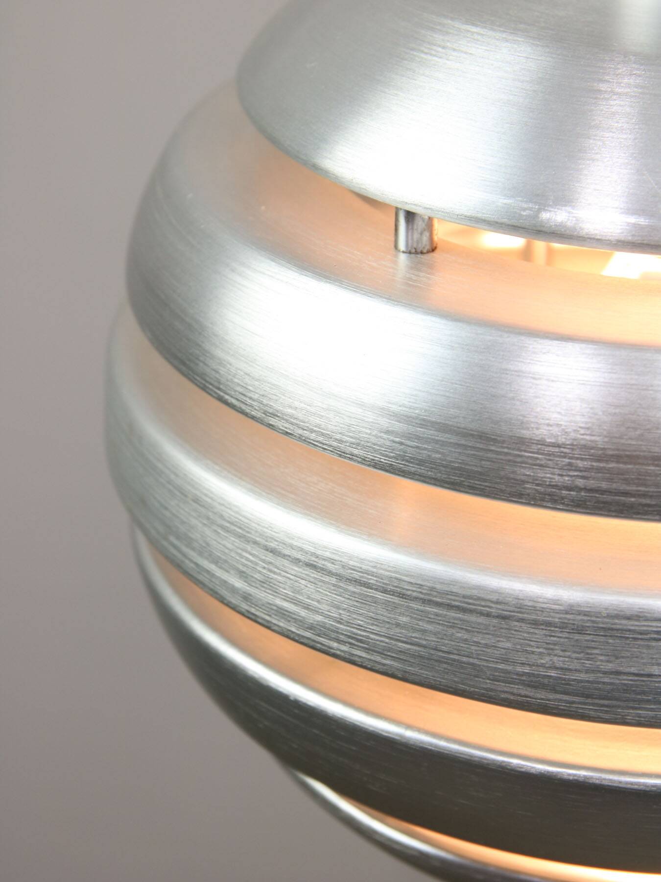 Vintage Italian Aluminum Beehive Pendant Lamp, 80s