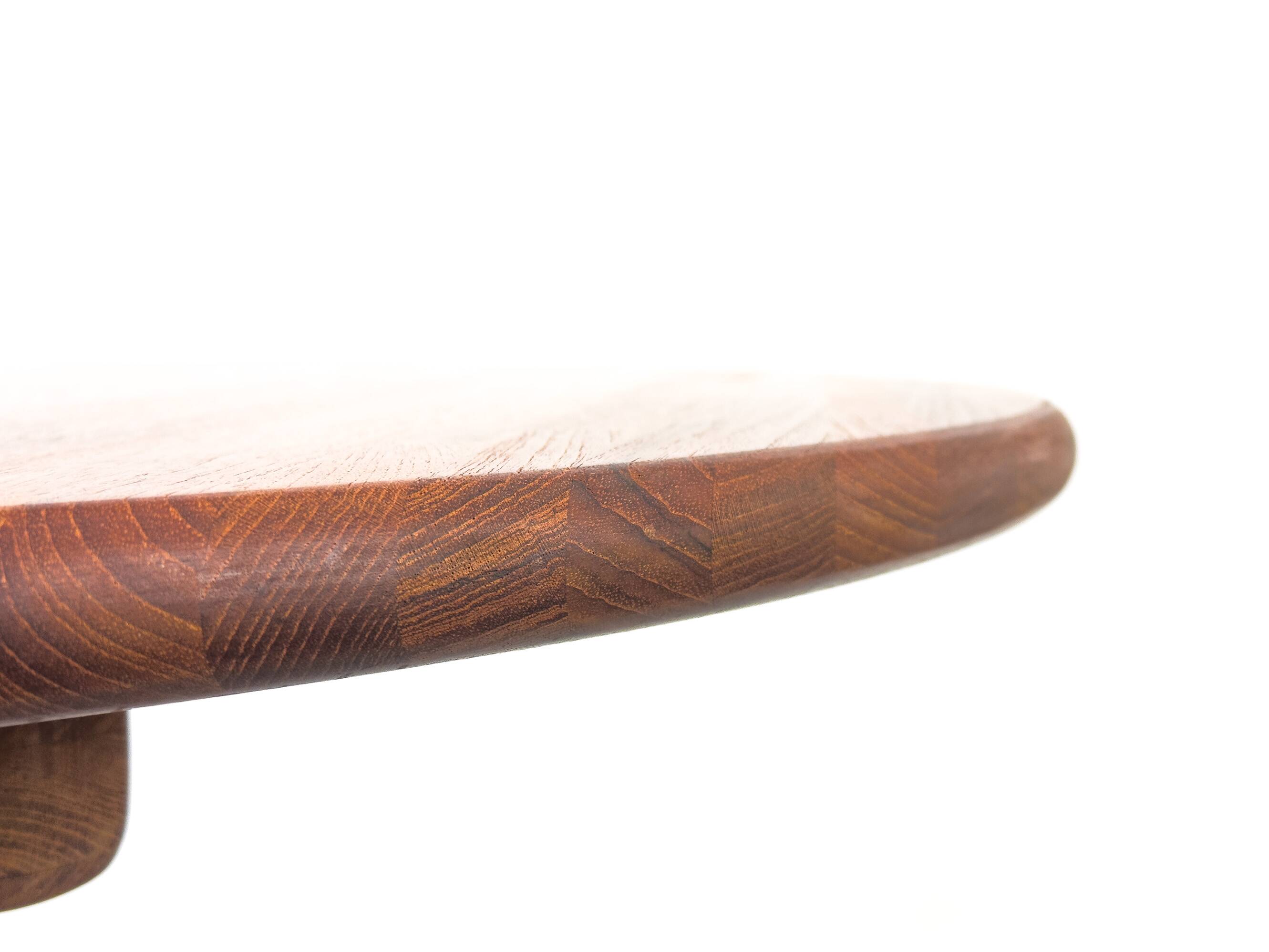 Round Dining Table in Solid Teak, 1970s