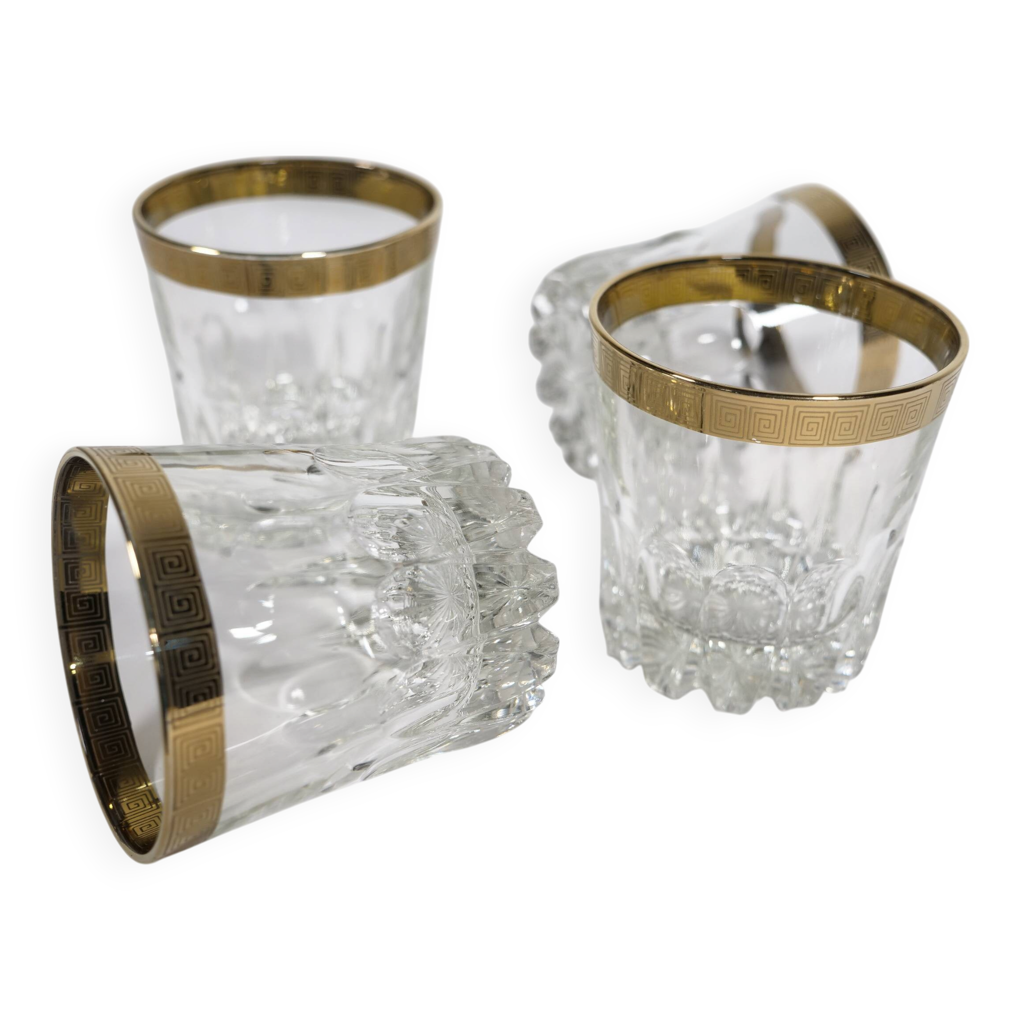Whiskey Tumbler "Ritz" Glass with 24-Karat Gold Rim from Mäander, 1960s