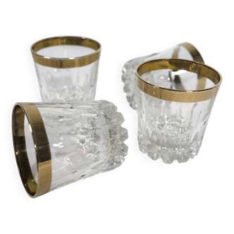 Whiskey Tumbler "Ritz" Glass with 24-Karat Gold Rim from Mäander, 1960s