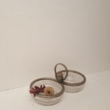 Aperitif servant, glass and silver metal