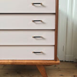 Vintage chest of drawers revisited in Setting Plaster from Farrow & Ball