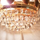 Set of 2 Palwa wall lights, crystal sconces, Hollywood Regency glam vintage decor lamps, 1960s