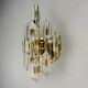 Oscar Torlasco for Stilkronen wall sconce, cut Murano glass, Italy, circa 1970s