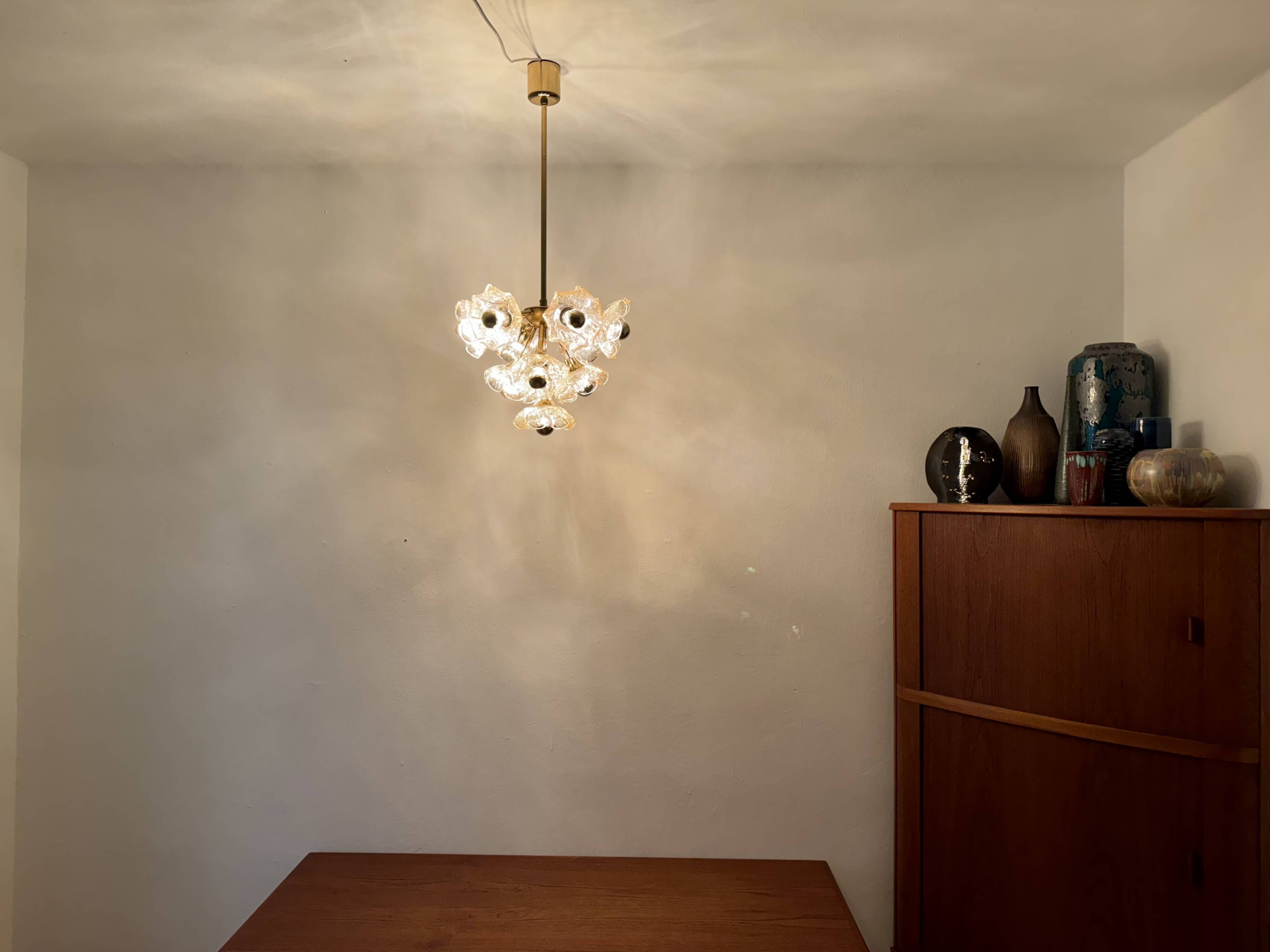 Floral Glass Chandelier