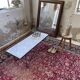 50s coffee table in metal and marble