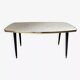Formica/Terrazzo coffee table with brass compass legs