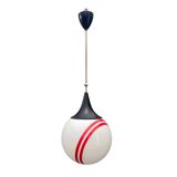 Hanging Pendant Lamp with Round Glass Shade