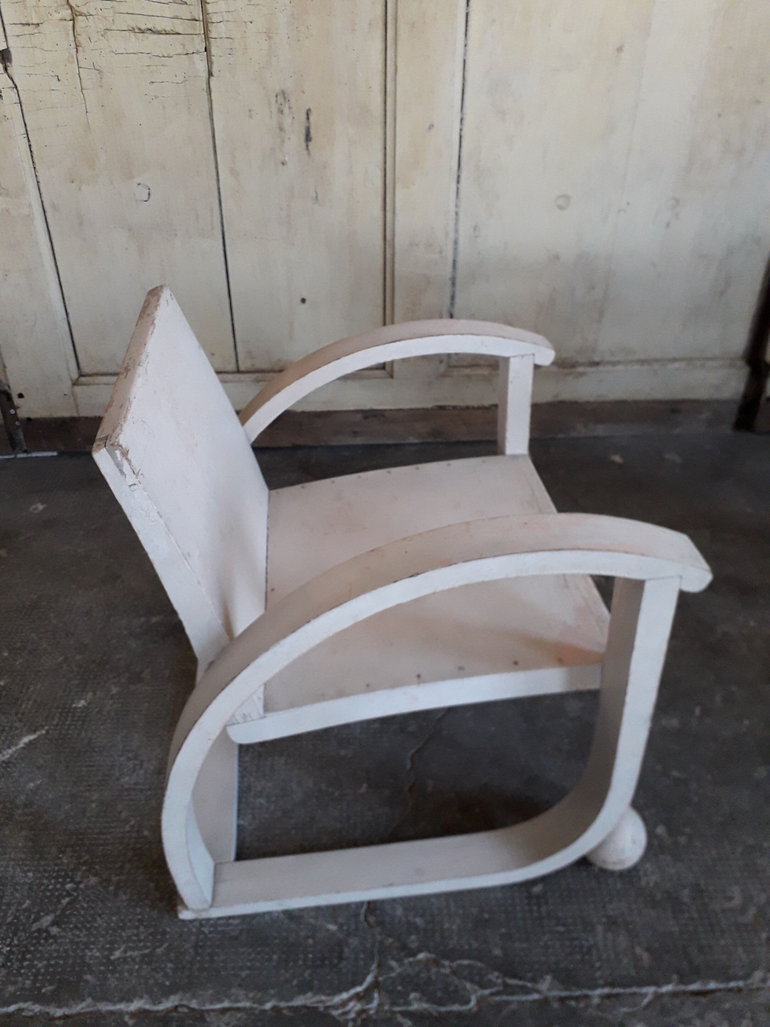 Chair and table for child art deco