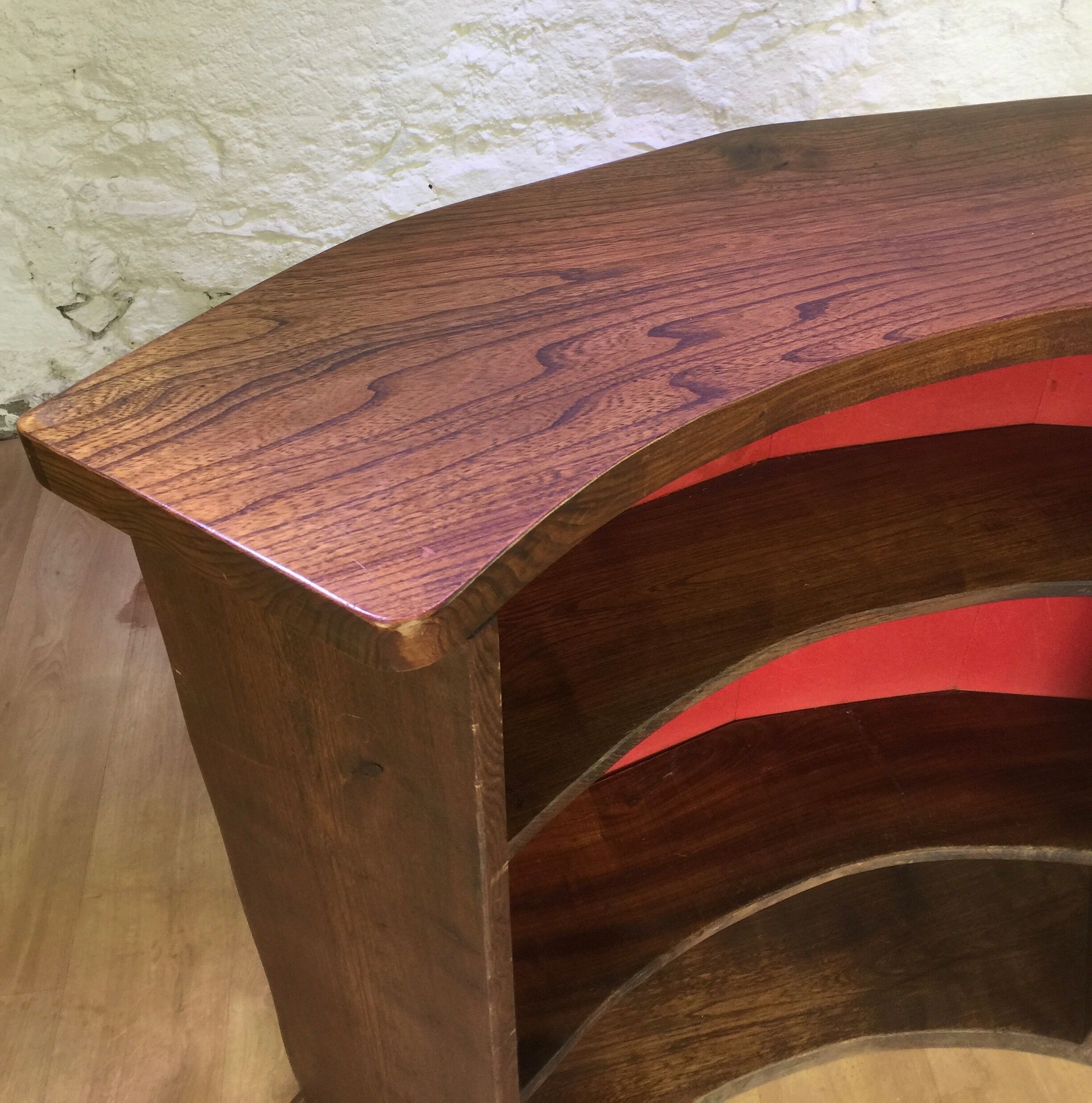 1960s solid elm bar