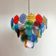 Chandelier 10 fires in murano glass, Italy, 80s