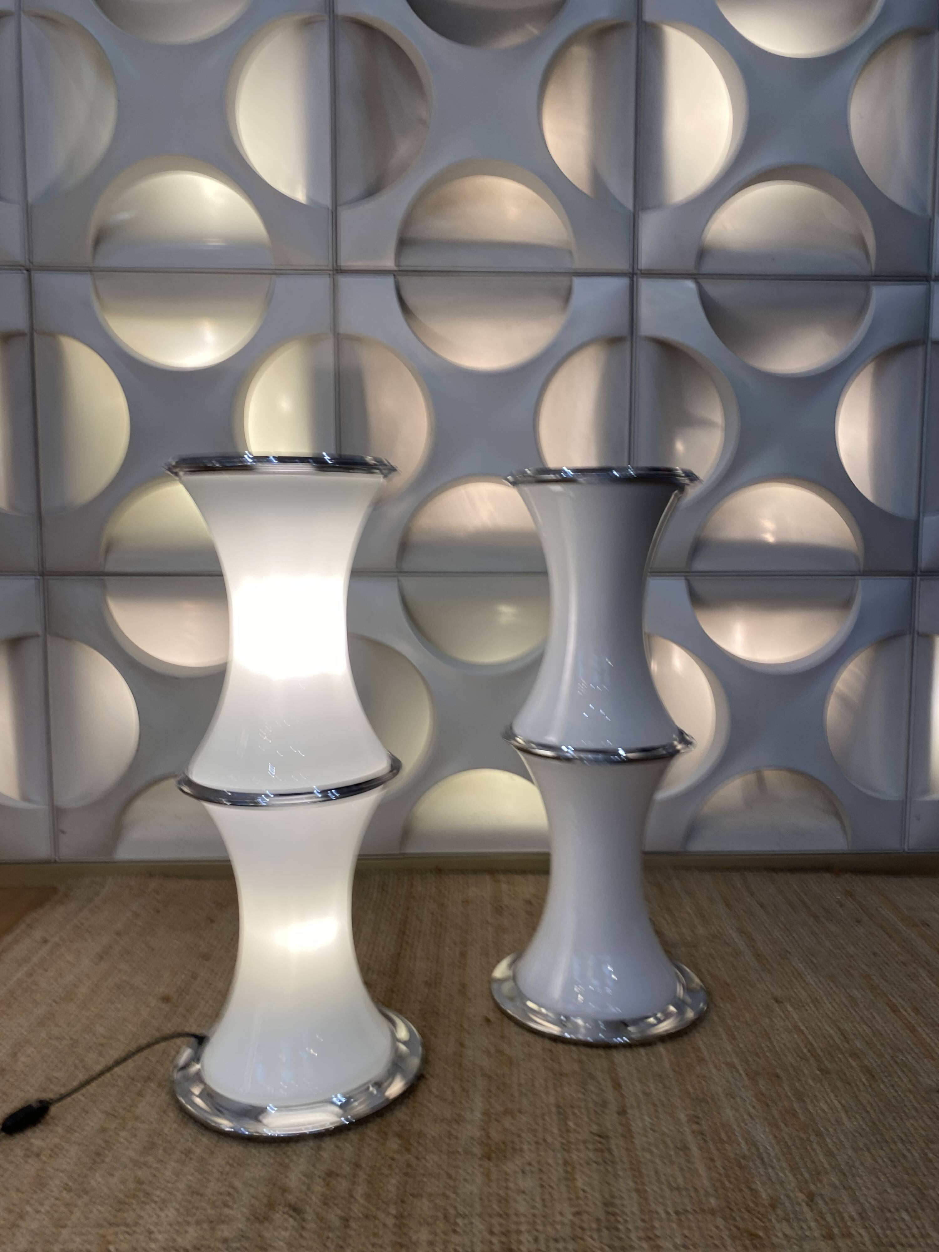 Enrico tronconi - pair of lamps model bamboo