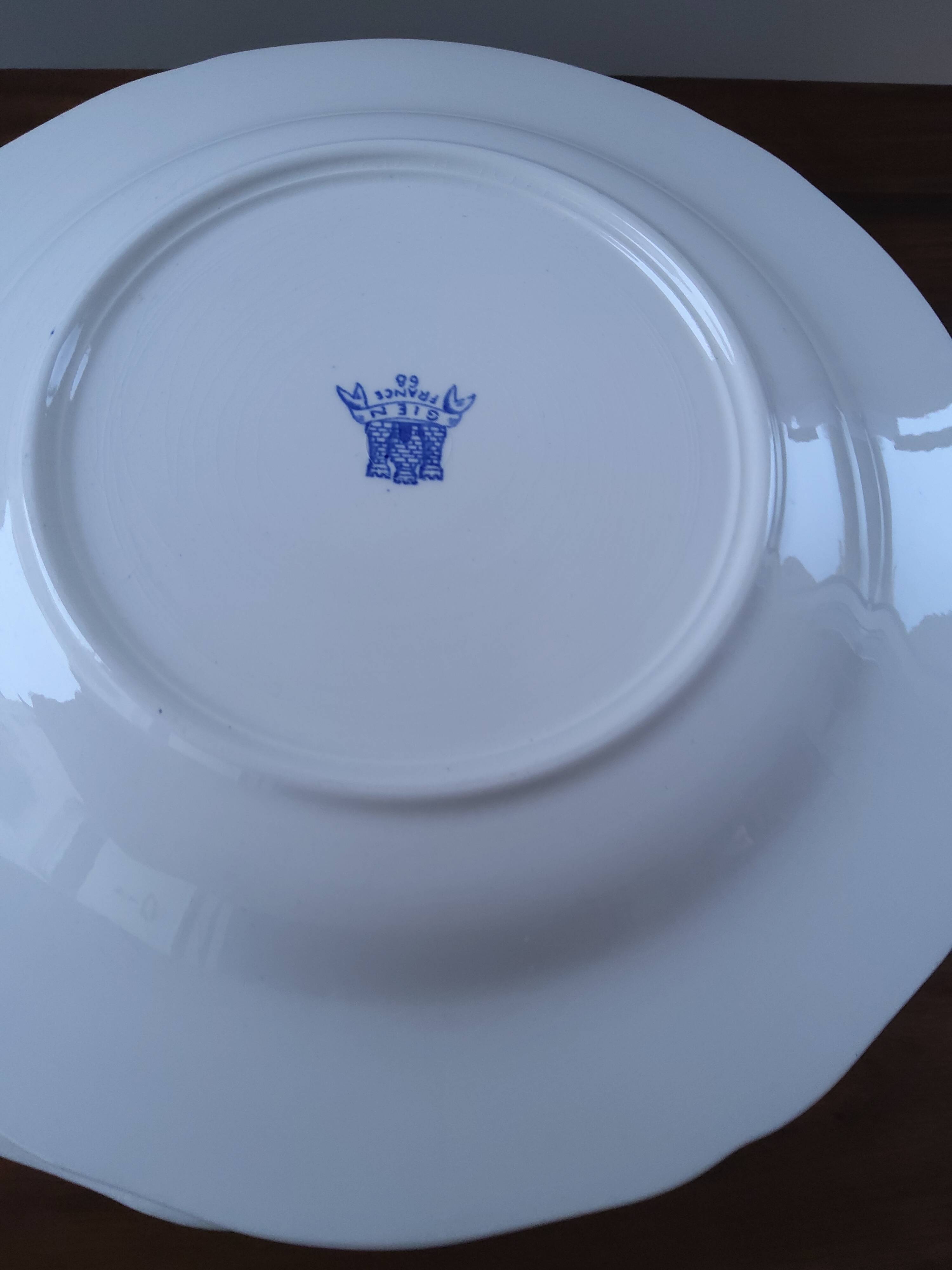 Antique porcelain plates from Gien