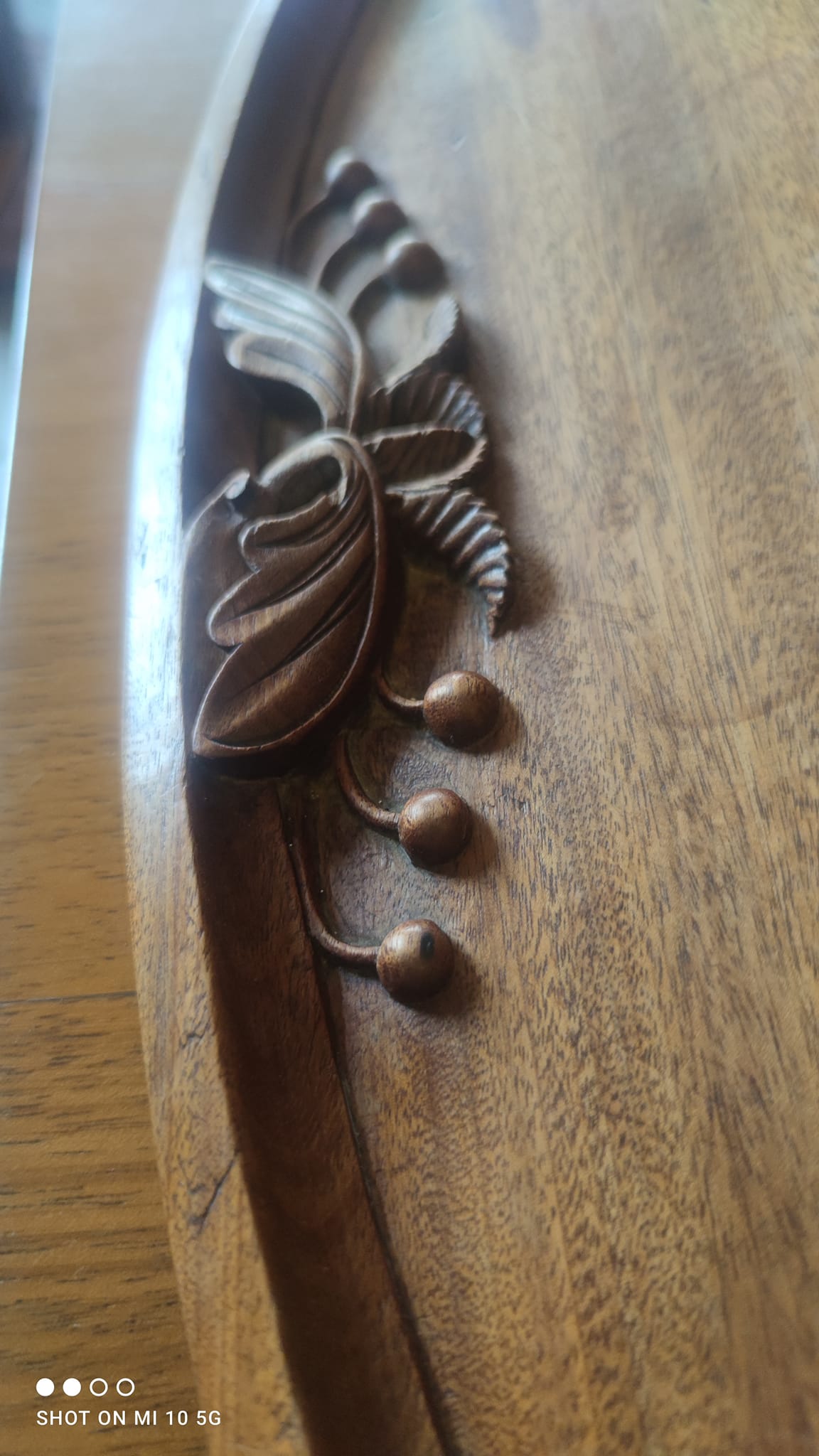 Solid mahogany serving tray