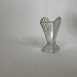 Art Deco Clear Shell Vase
