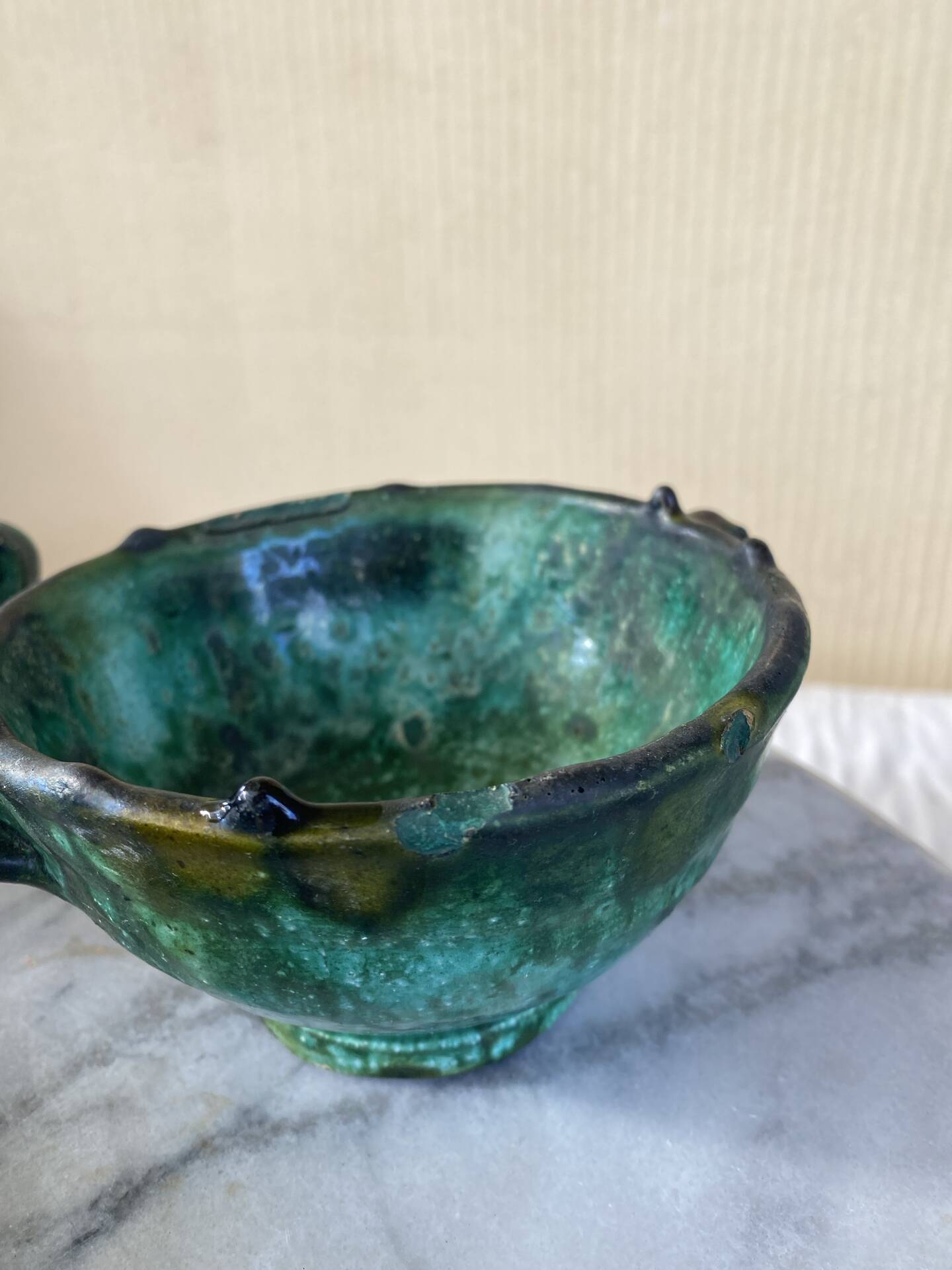 Ceramic set of cups and plates Tamegroute Morocco
