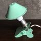 Vintage mint green mushroom clip/reader lamp, 1960s