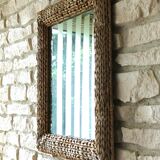 Rectangular rattan mirror 60X47