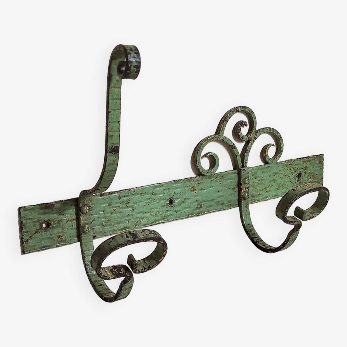 Wrought iron coat rack