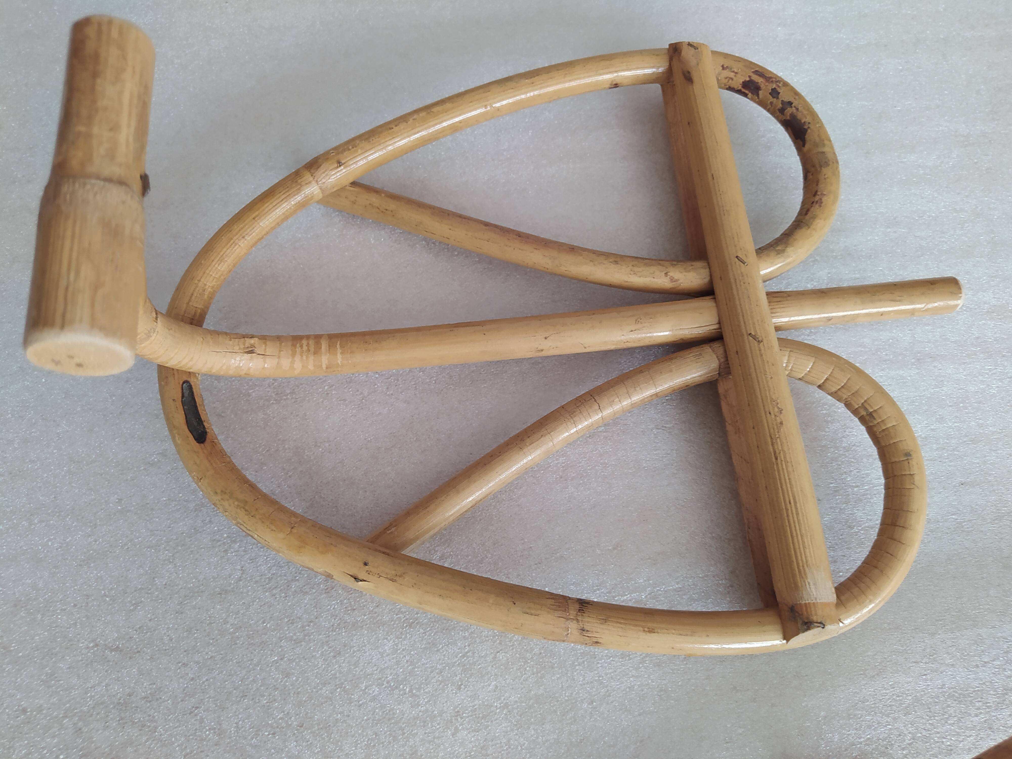 Pair of bamboo patère