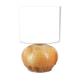 Artisanal orange-yellow ceramic lamp
