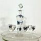 Italian Art Nouveau glass liquor set from 1920s