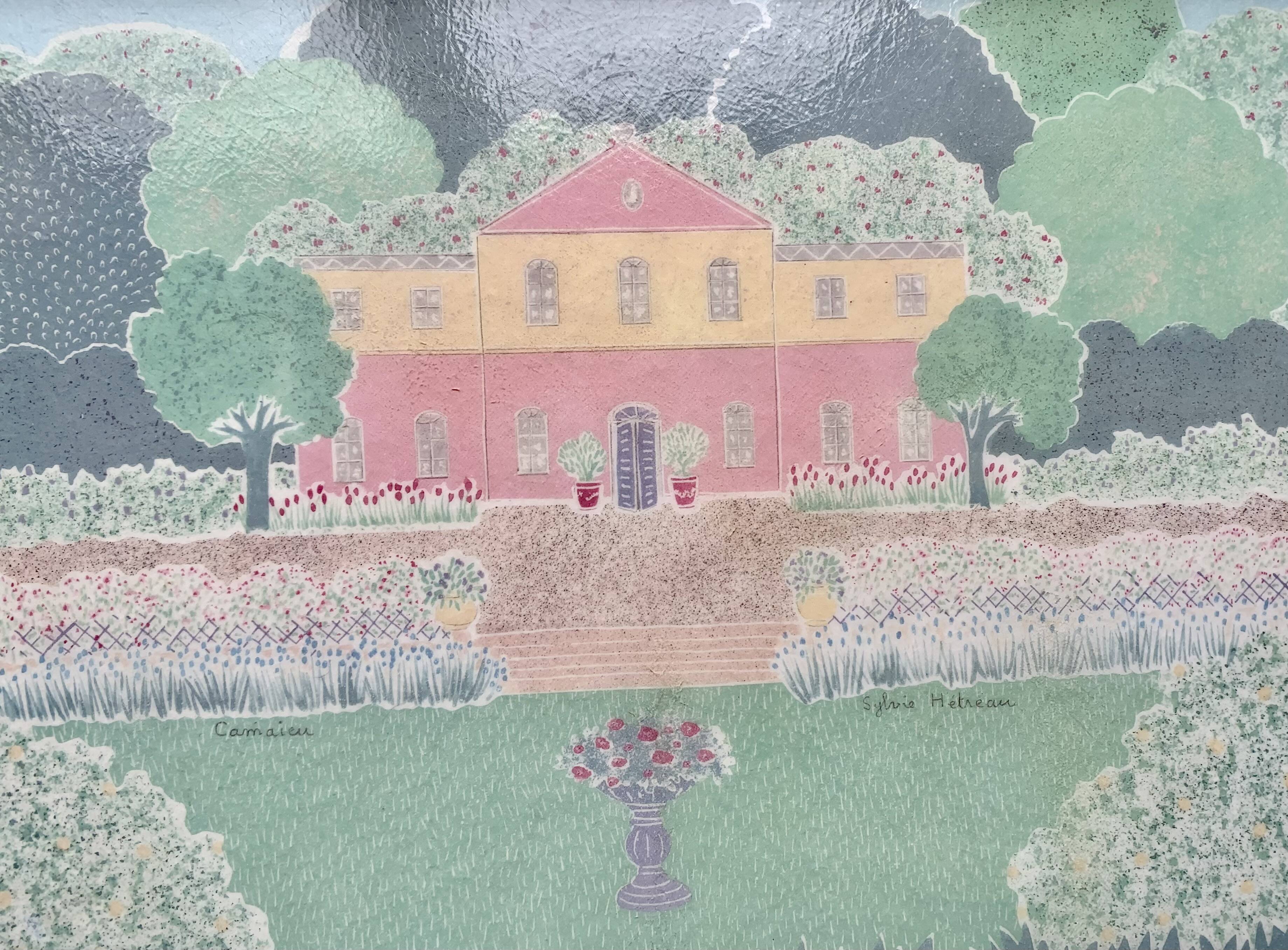 Vintage fiberglass and rattan tray - Sylvie Hétreau - Camaïeu - Alpac