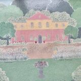 Vintage fiberglass and rattan tray - Sylvie Hétreau - Camaïeu - Alpac