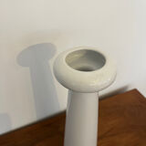 Contemporary vase white enamel H31cm