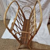 Porte revues rotin de 1970