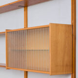 Scandinavian oak wall unit by Sven Andersen, Norway 1970s