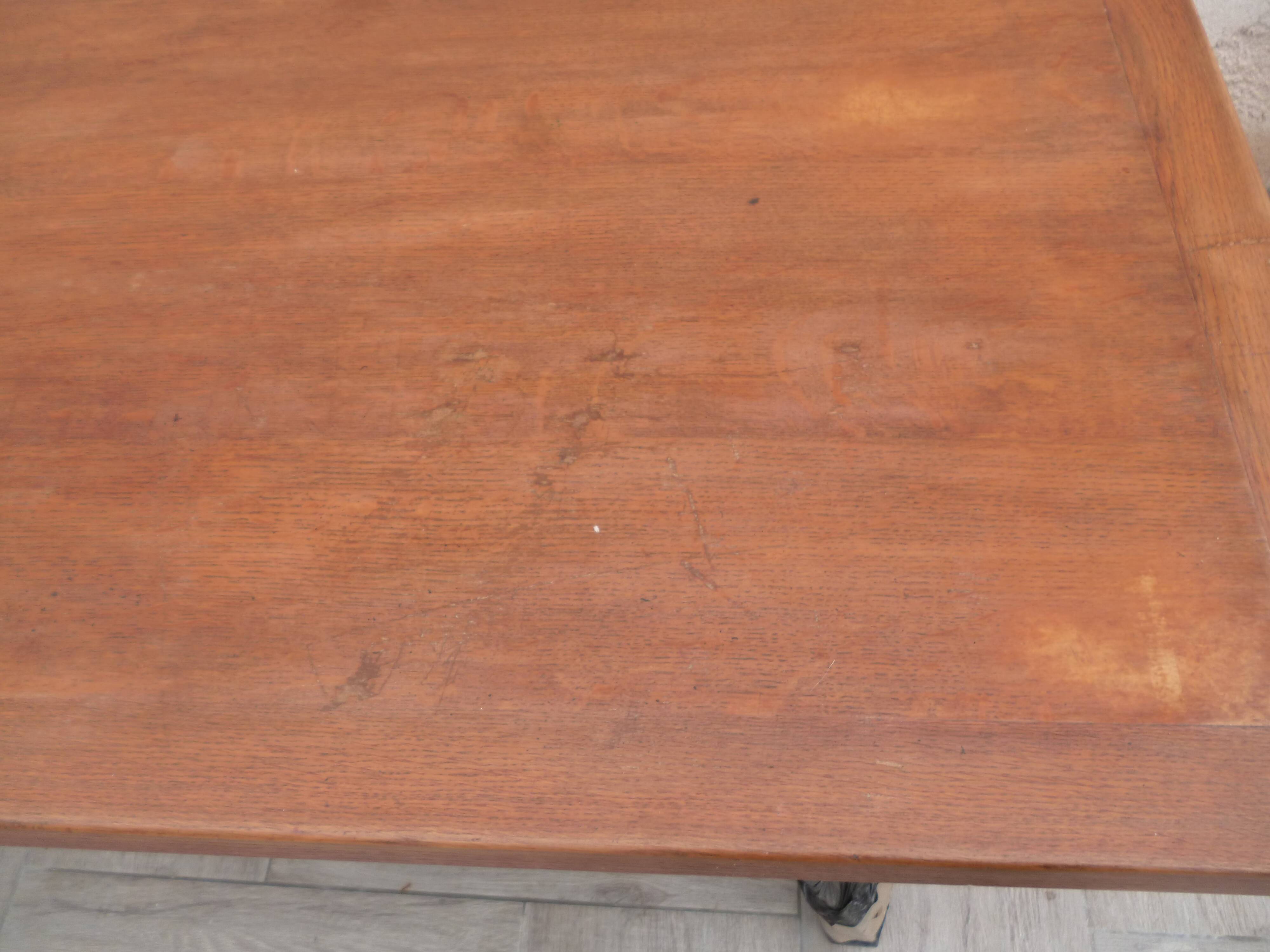 Farm table in blond oak