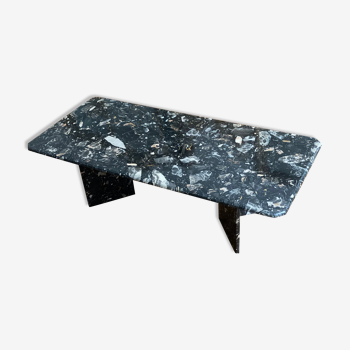 Table design minimaliste en marbre noir Terrazzo vintage