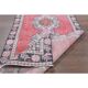 Vintage Turkish Oushak Handmade Wool Cotton Pink Runner 88x273