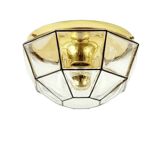 Mid-century glass ceiling light by Limburg, Germany, 1960s.