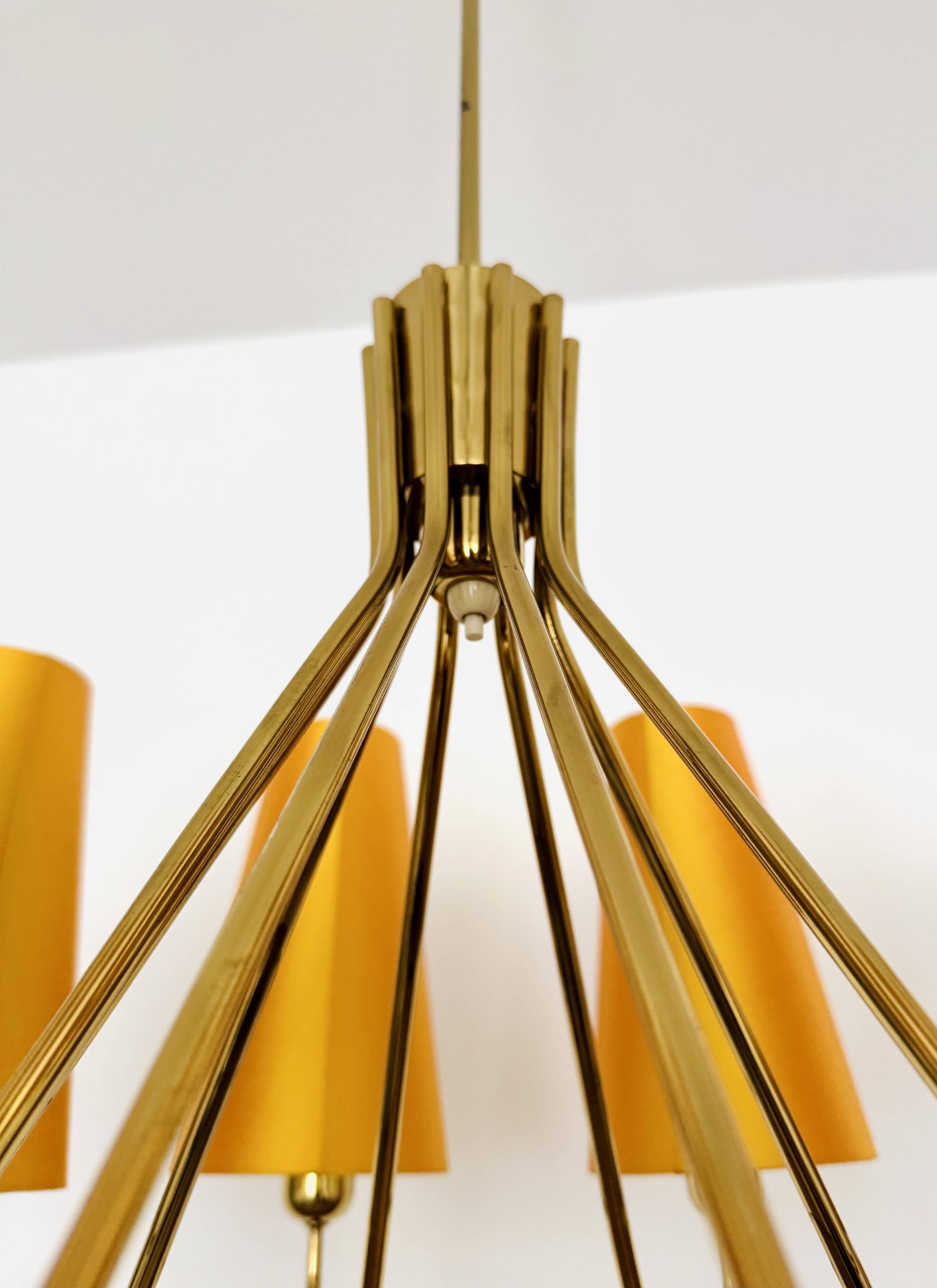 Large Brass Chandelier by Rupert Nikoll