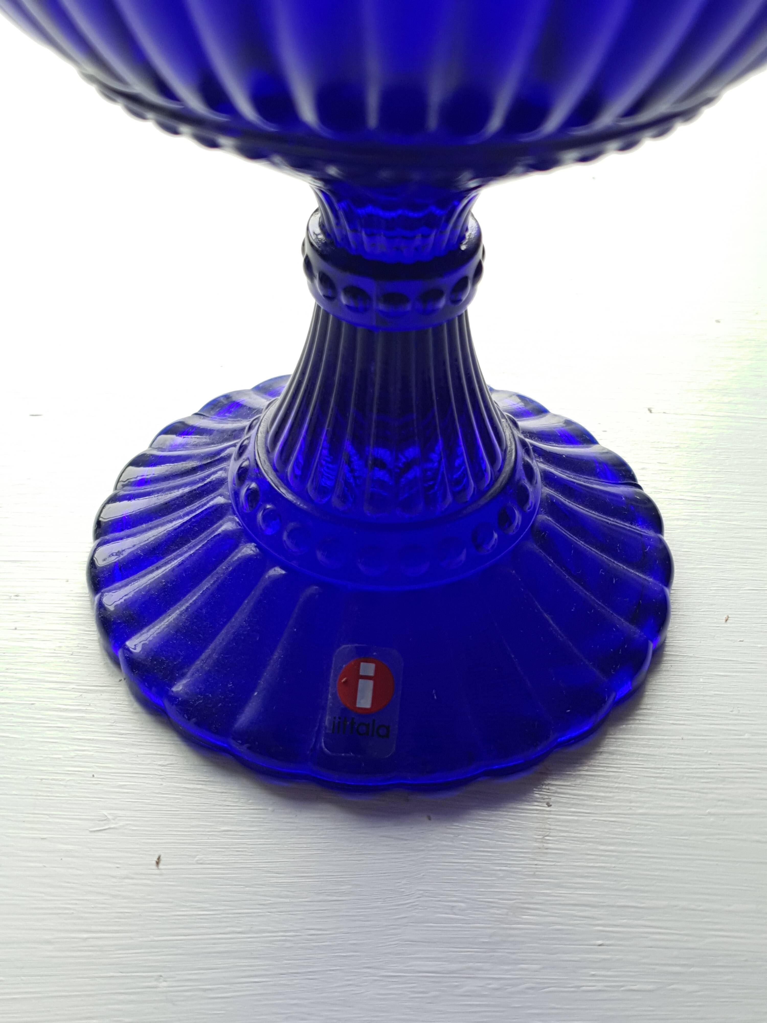 Mariskooli by Iittala, cobalt blue, vintage 80s