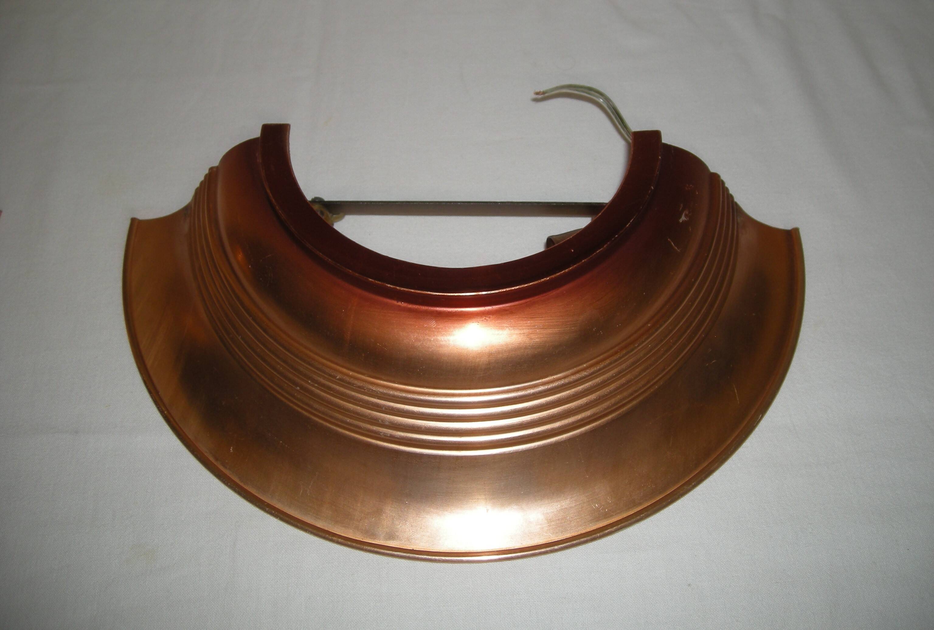 Art Deco half-moon wall lamp from the 1930s