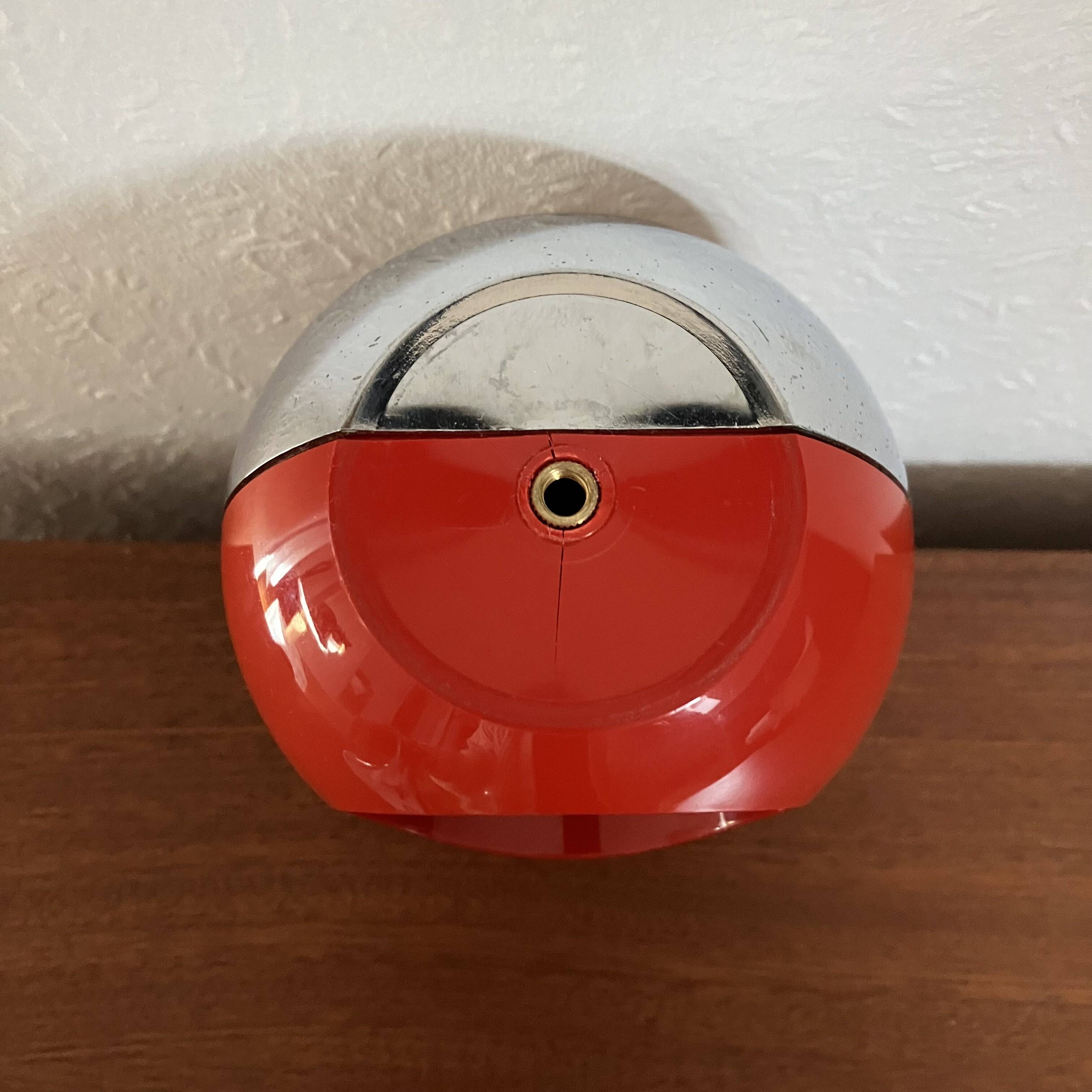 Space Age Blessing West Germany chrome and red alarm clock