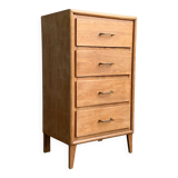 Chiffonnier pieds compas bois brut 1950