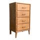 Chiffonnier pieds compas bois brut 1950