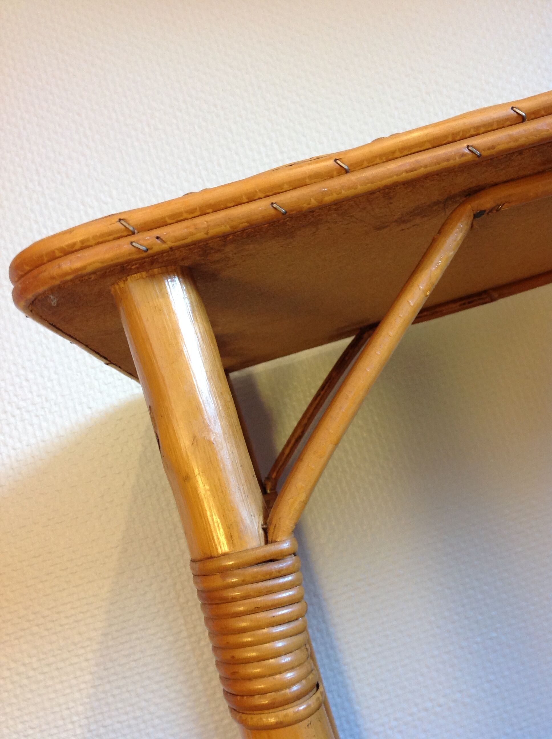 Rattan console / vintage 60s-70s