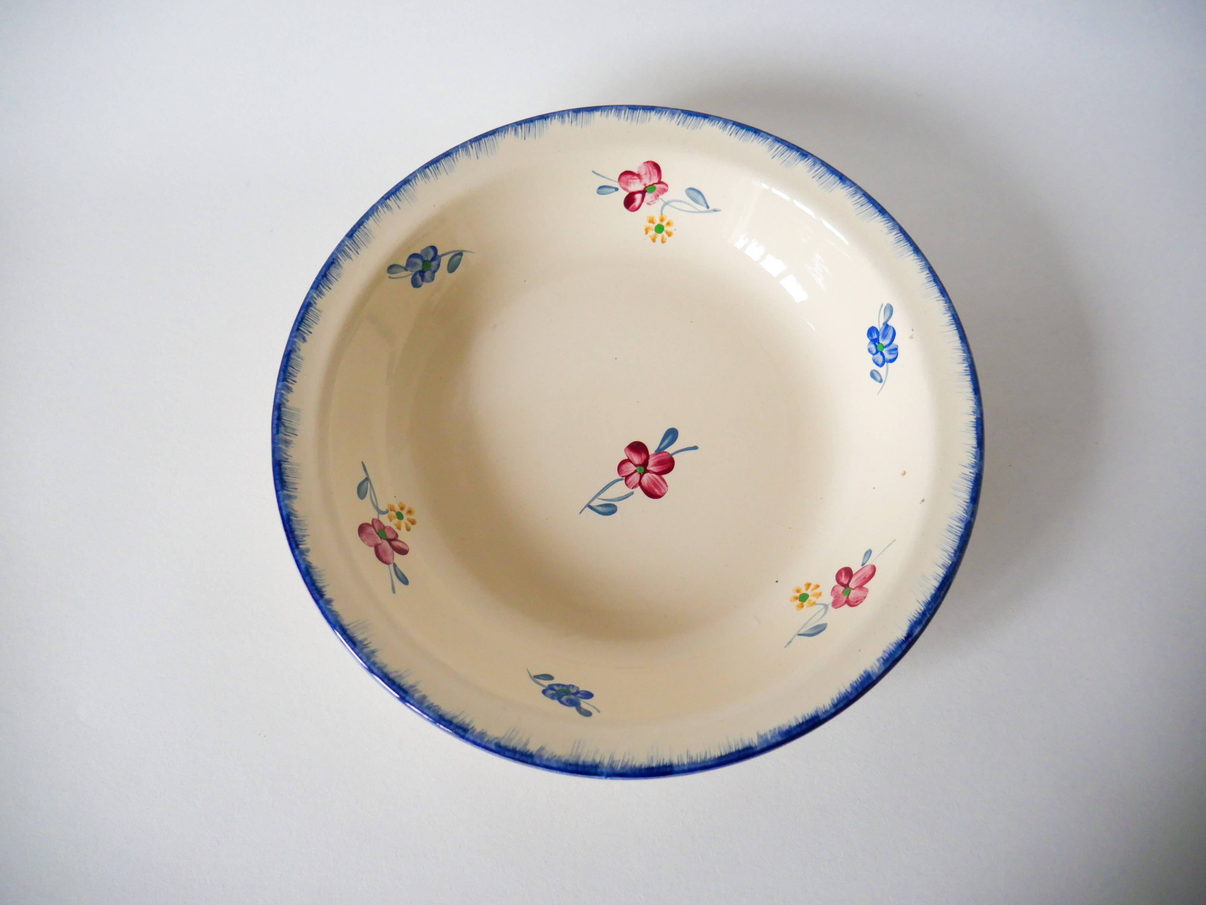 Hollow dish digoin sarreguemines model "mary-lou" 1940