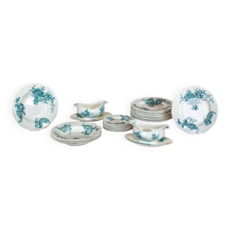 20th Century Anemone Porcelain Set by Johnson Brothers, 1930s, Set of 28