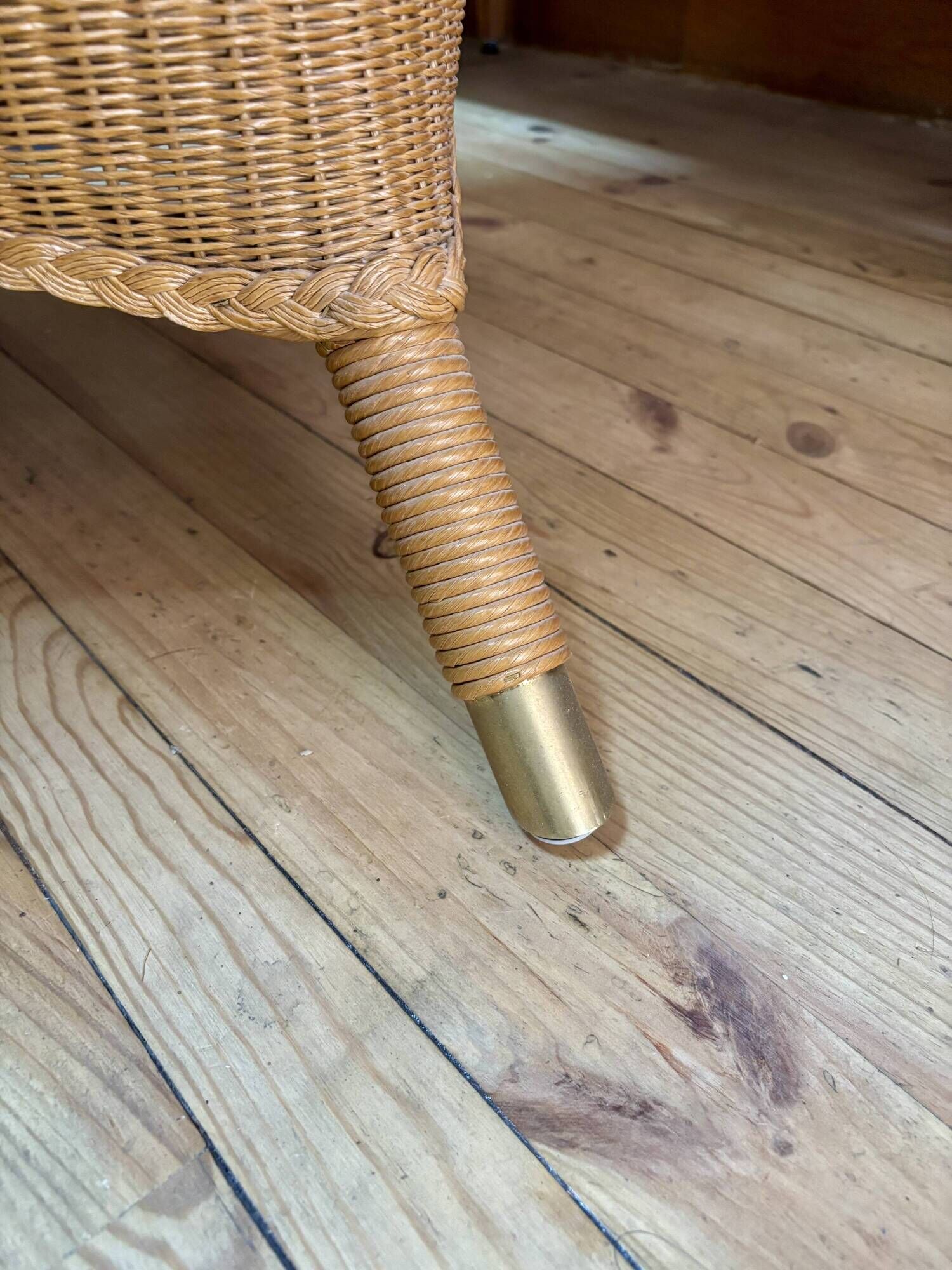 Fauteuil rotin Lloyd Loom 1980