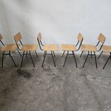 Lot of 6 bistro chairs from the 1980s