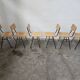 Lot of 6 bistro chairs from the 1980s