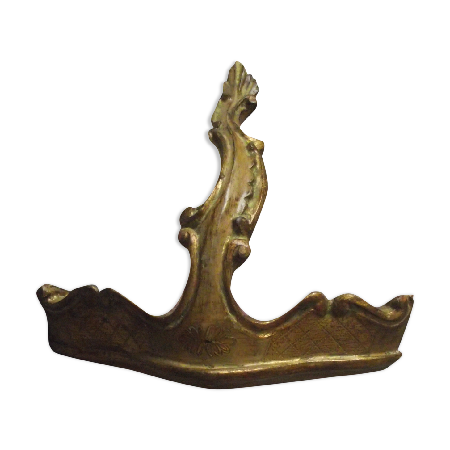 Golden wood corner console